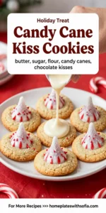Candy Cane Kiss Cookies