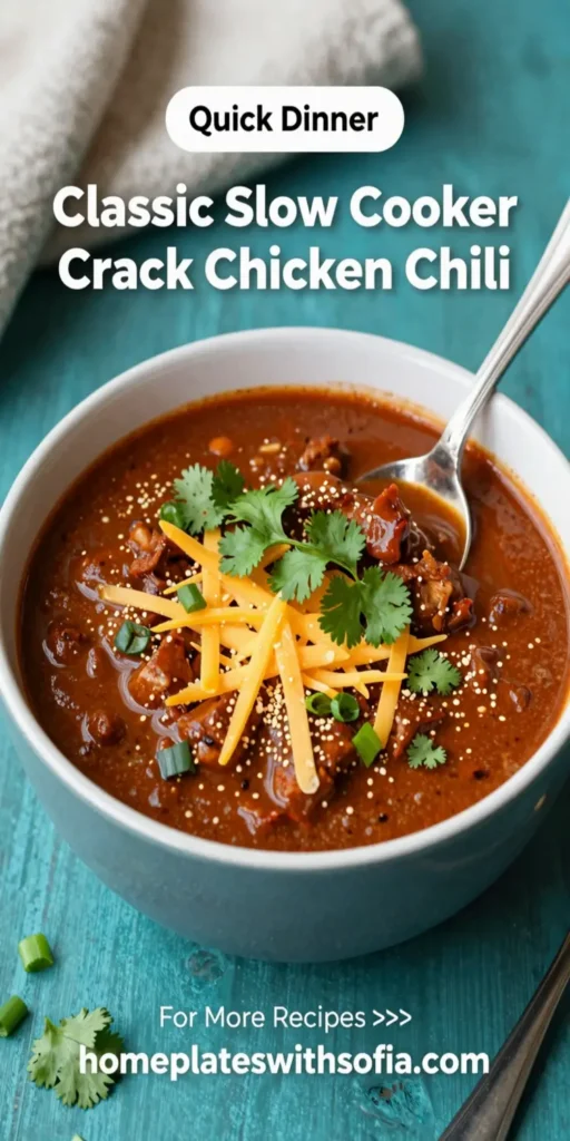 Classic Slow Cooker Crack Chicken Chili