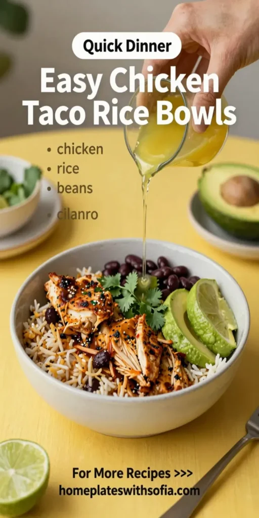 Easy Chicken Taco Rice Bowls