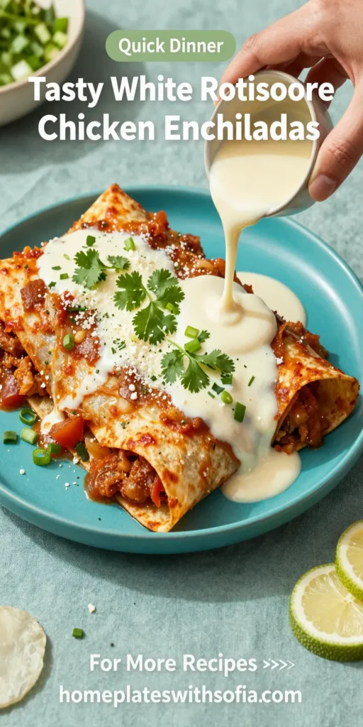 Tasty White Rotisserie Chicken Enchiladas