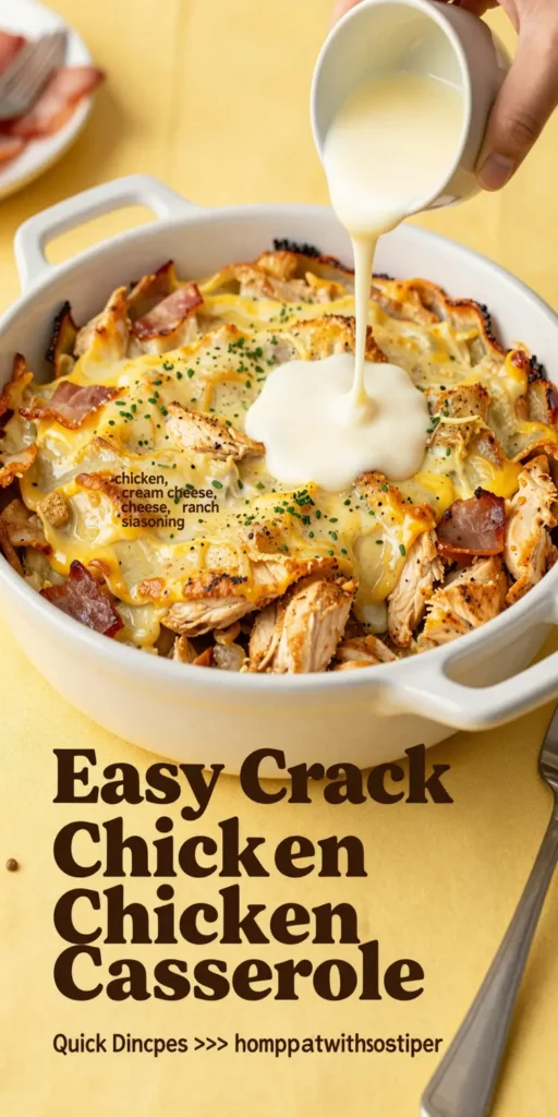 Easy Crack Chicken Casserole