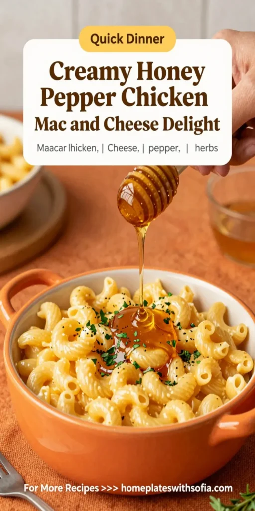 Creamy Honey Pepper Chicken Mac and Cheese Delight