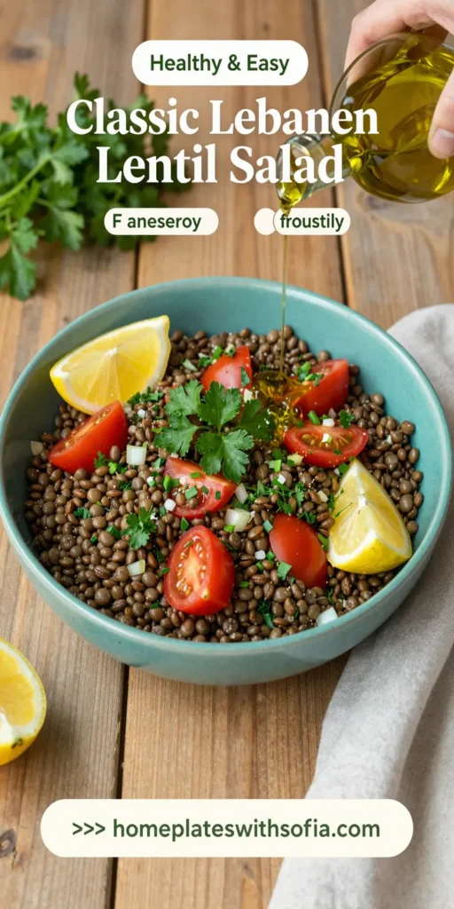 Classic Lebanese Lentil Salad