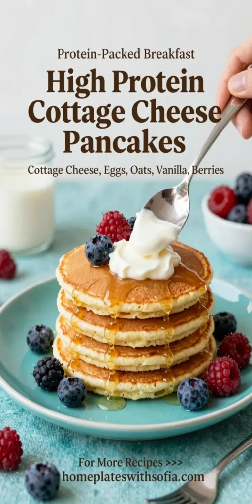 High Protein Cottage Cheese Pancakes