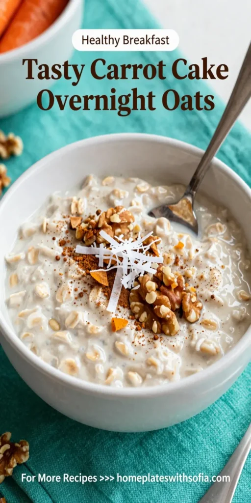 Tasty Carrot Cake Overnight Oats