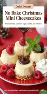 No Bake Christmas Mini Cheesecakes