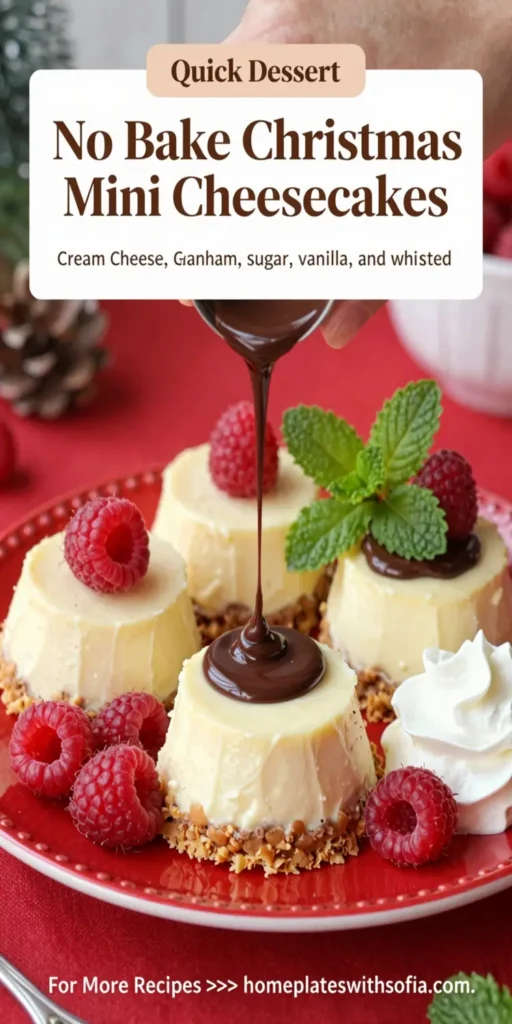 No Bake Christmas Mini Cheesecakes