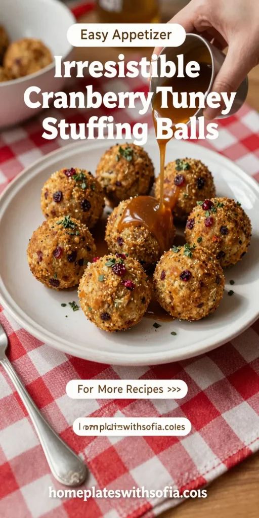 Irresistible Cranberry Turkey Stuffing Balls