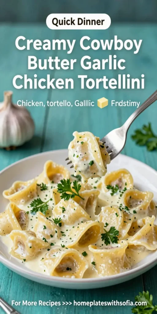 Make Creamy Cowboy Butter Garlic Chicken Tortellini Fast