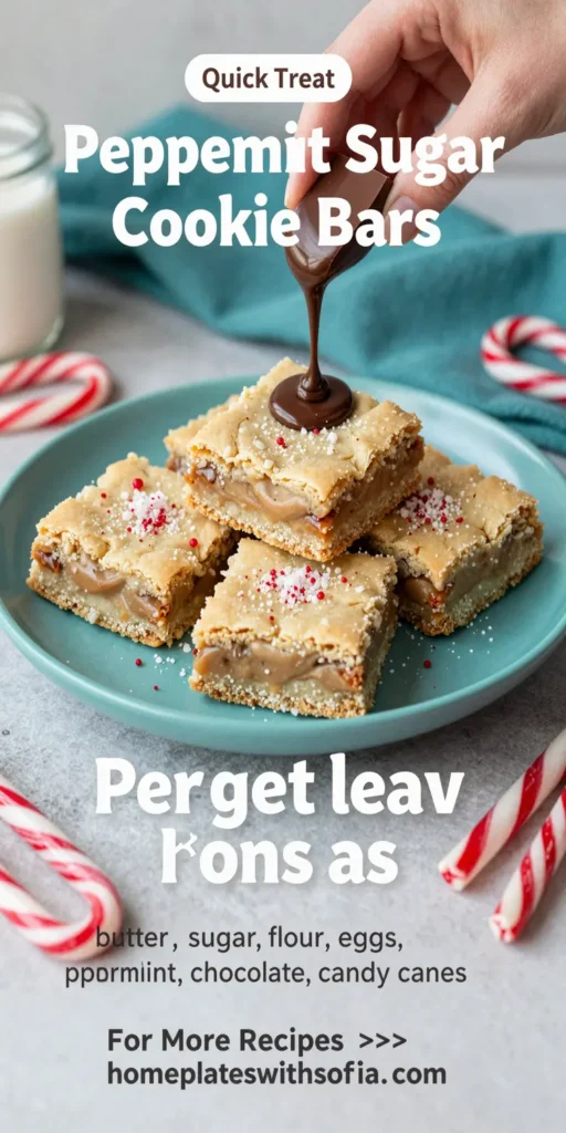 Peppermint Sugar Cookie Bars