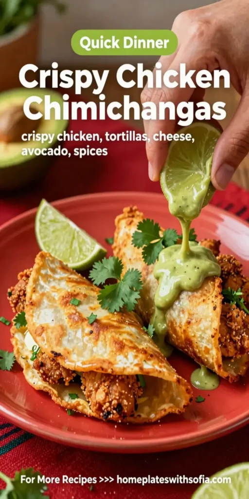 Crispy Chicken Chimichangas