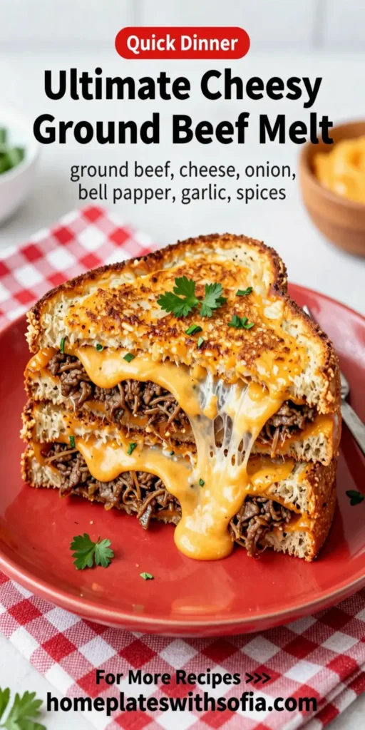 Ultimate Cheesy Ground Beef Melt