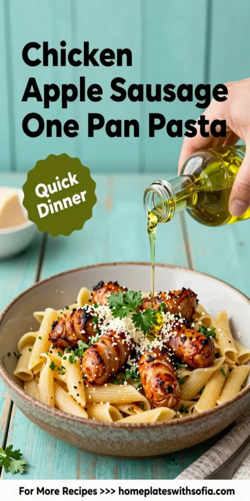 Chicken Apple Sausage One Pan Pasta