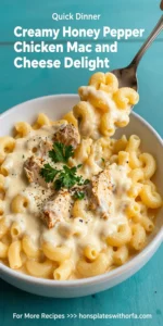 Creamy Honey Pepper Chicken Mac and Cheese Delight