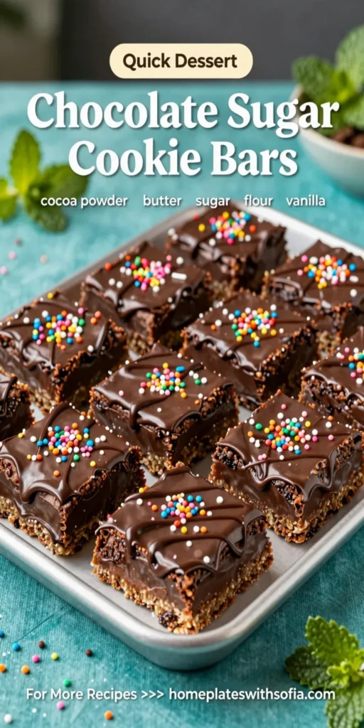 Chocolate Sugar Cookie Bars