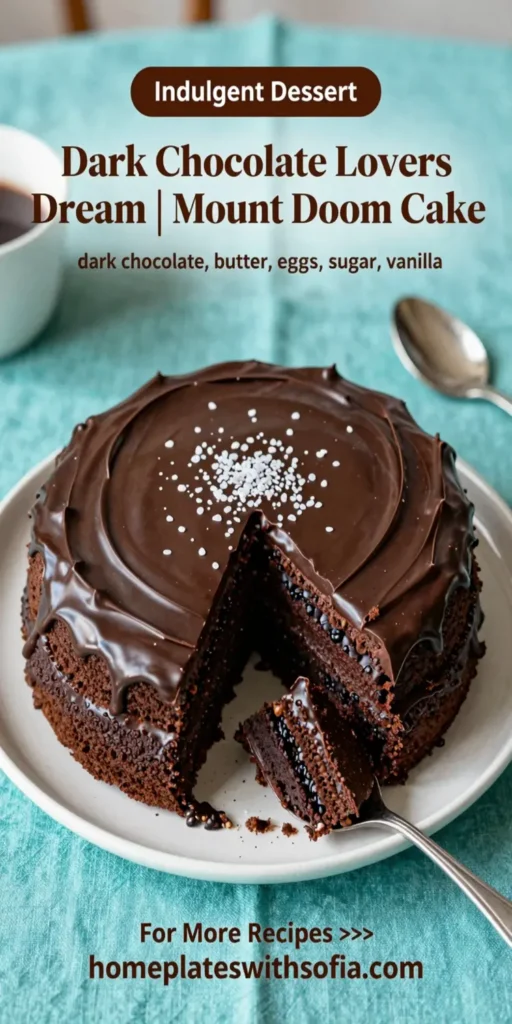 Dark Chocolate Lovers Dream | Mount Doom Cake