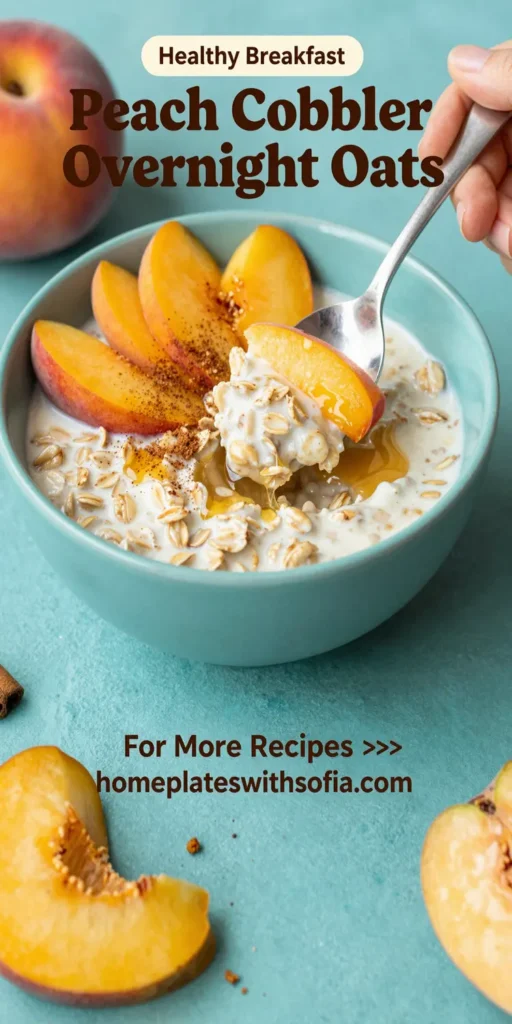 Peach Cobbler Overnight Oats