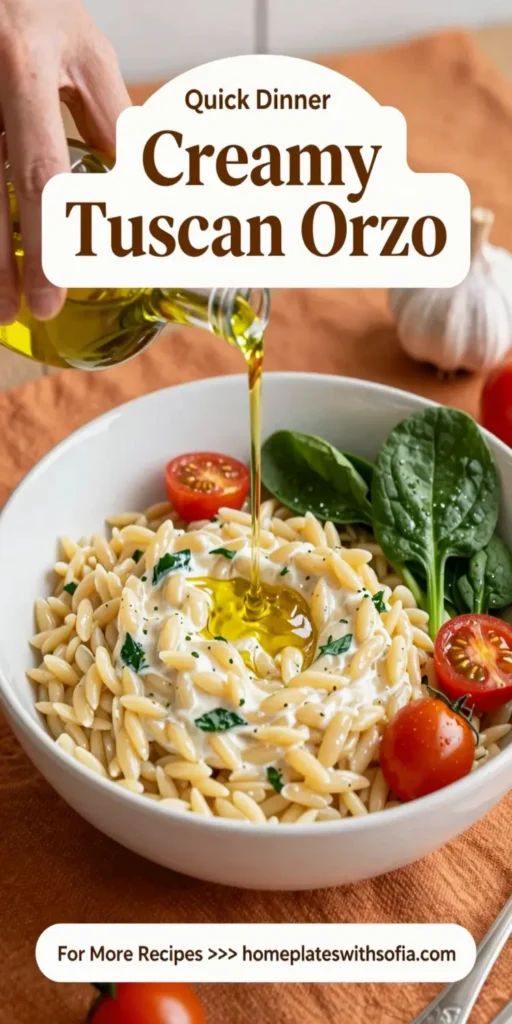 Creamy Tuscan Orzo