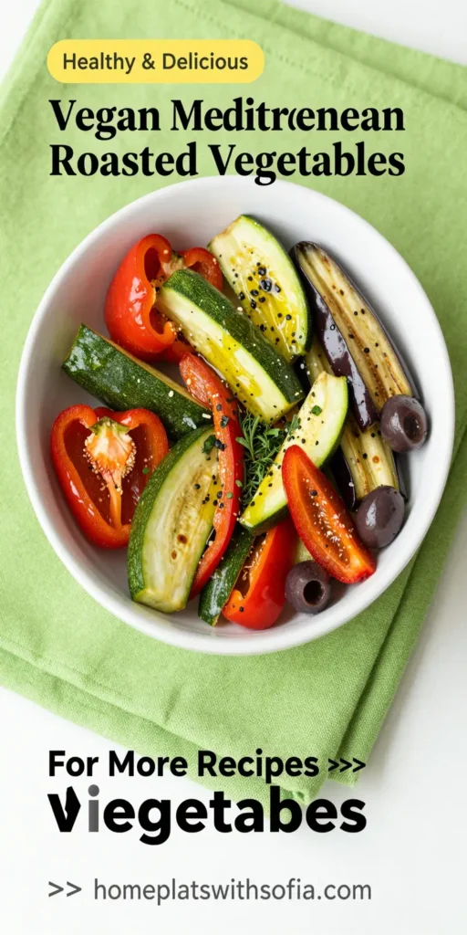 Vegan Mediterranean Roasted Vegetables Bowl