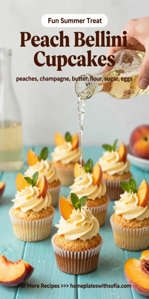 Peach Bellini Cupcakes