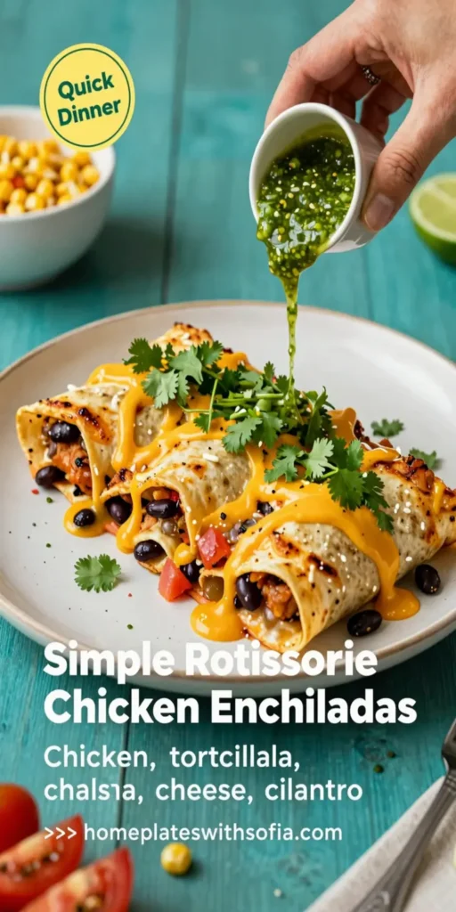 Simple Rotisserie Chicken Enchiladas