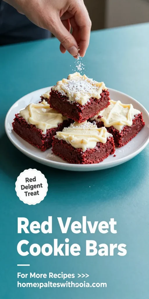 Red Velvet Cookie Bars