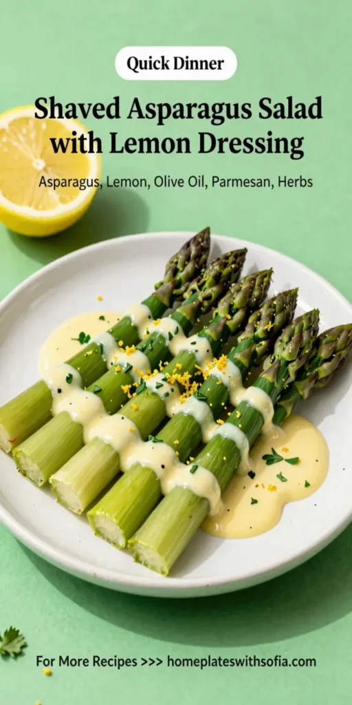 Shaved Asparagus Salad with Lemon Dressing