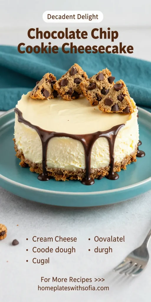 Chocolate Chip Cookie Dough Cheesecake