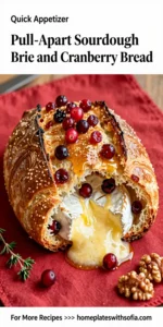 Pull-Apart Sourdough Brie and Cranberry Bread