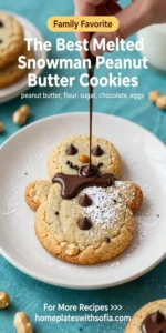 The Best Melted Snowman Peanut Butter Cookies
