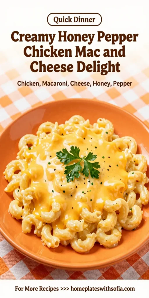 Creamy Honey Pepper Chicken Mac and Cheese Delight