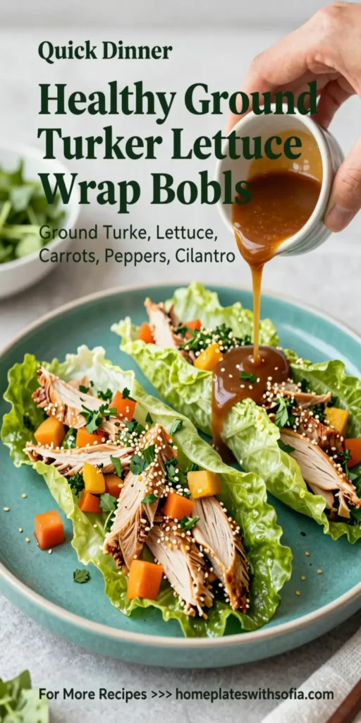 Healthy Ground Turkey Lettuce Wrap Bowls