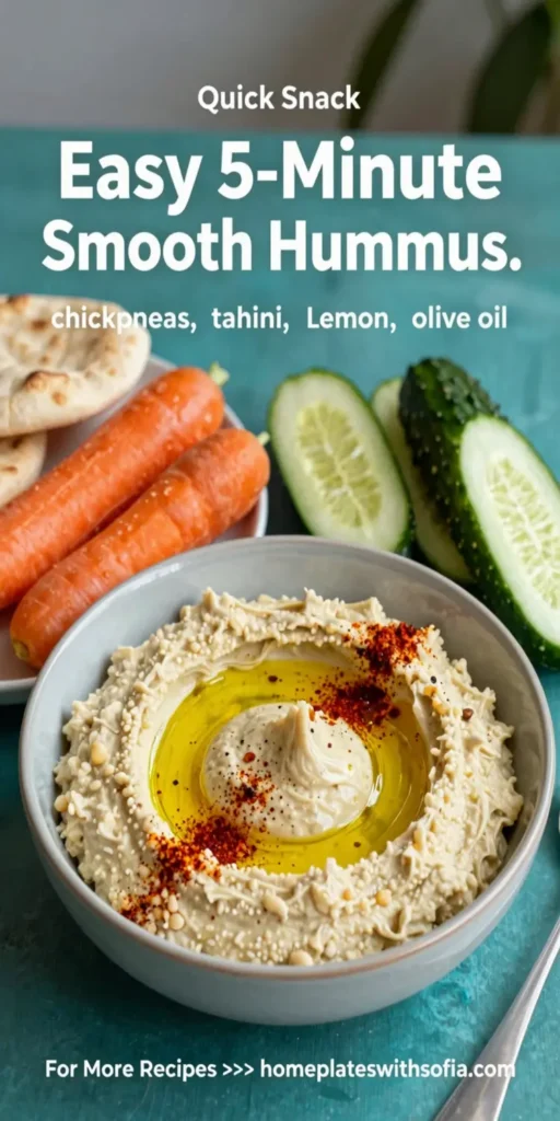 Easy 5-Minute Smooth Hummus