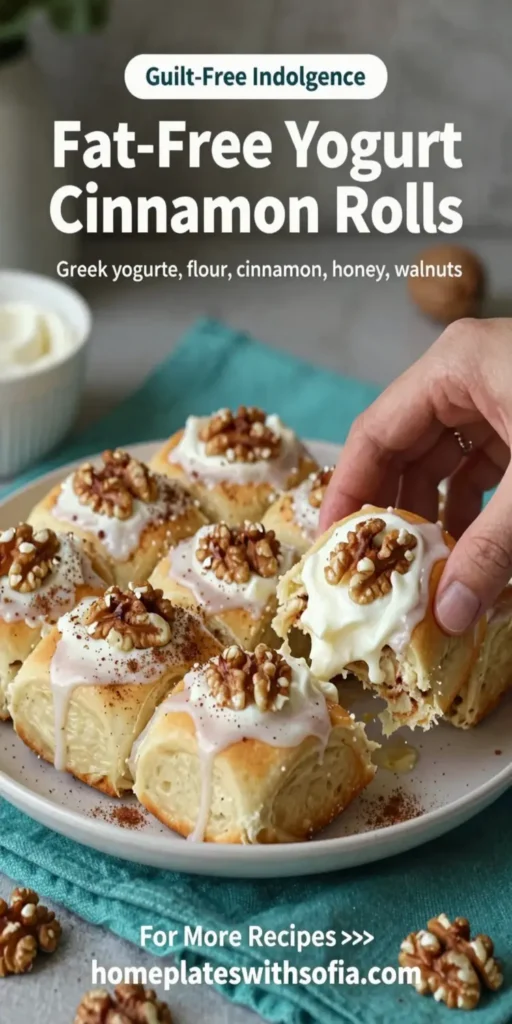 Fat-Free Greek Yogurt Cinnamon Rolls