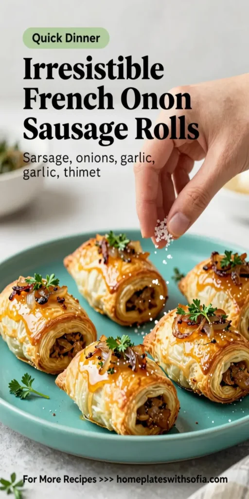 Irresistible French Onion Sausage Rolls