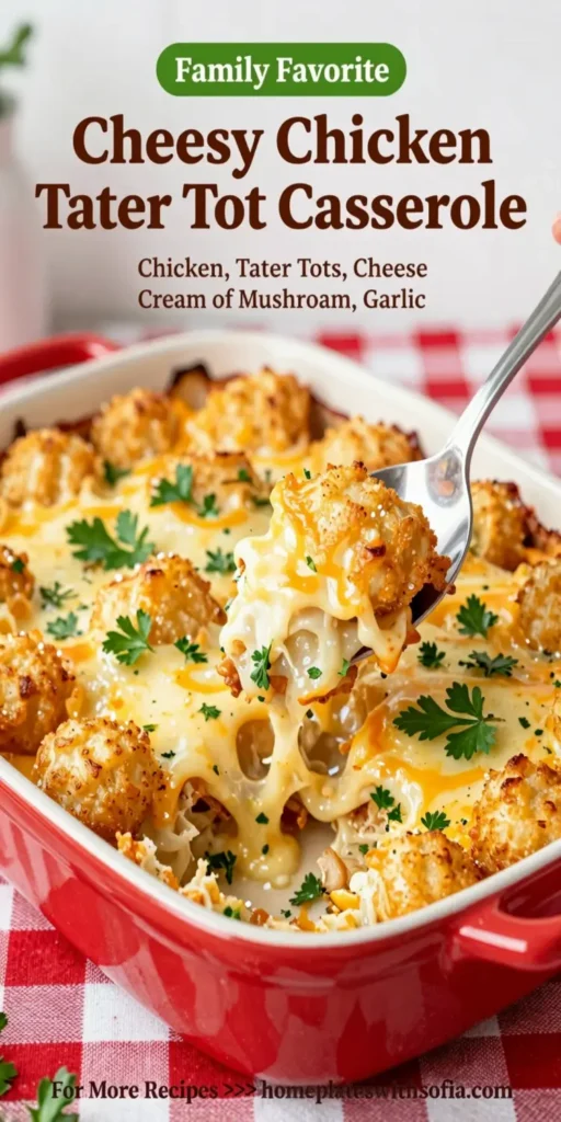 Cheesy Chicken Tater Tot Casserole