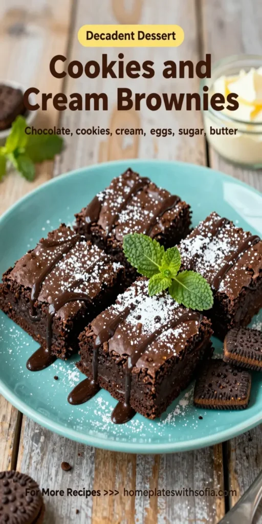 Cookies and Cream Brownies