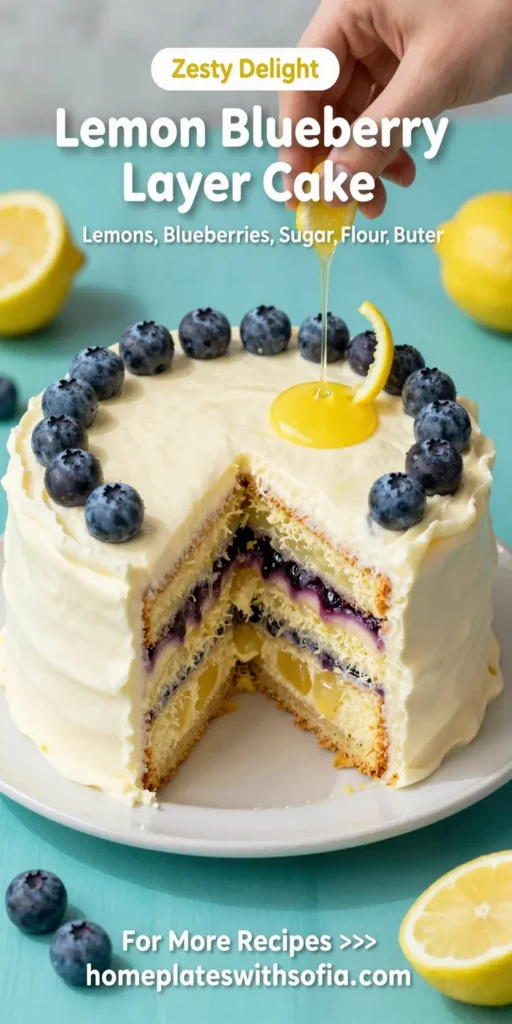 Lemon Blueberry Layer Cake