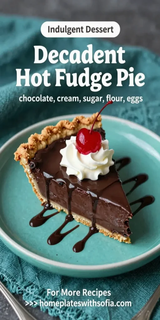 Decadent Hot Fudge Pie