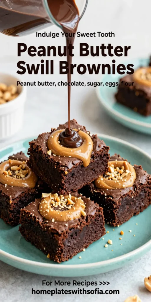 Peanut Butter Swirl Brownies
