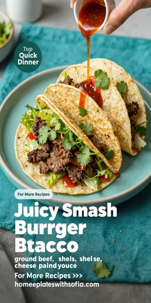 Juicy Smash Burger Tacos