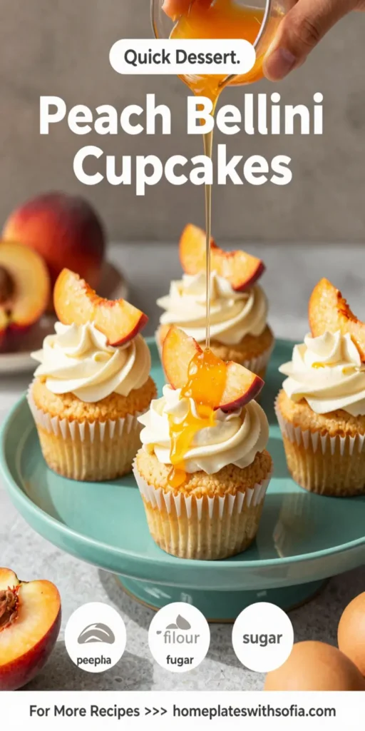 Peach Bellini Cupcakes