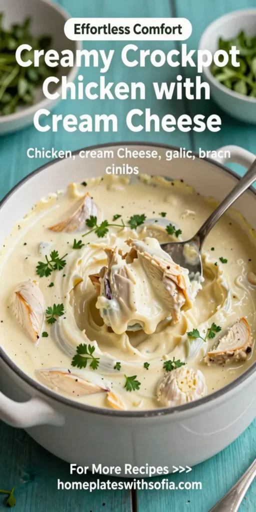 Creamy Crockpot Chicken with Cream Cheese
