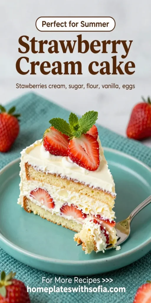 Strawberry Cream Cake