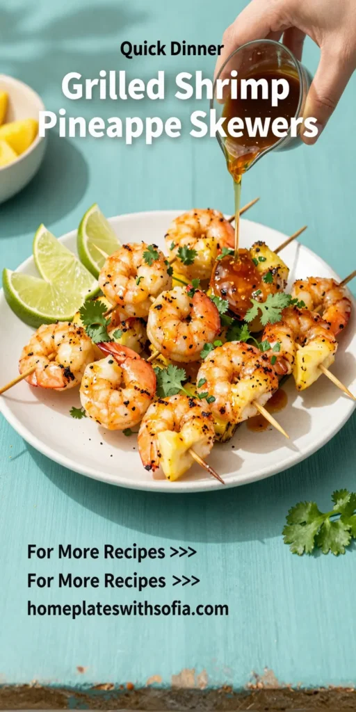 Grilled Shrimp Pineapple Skewers