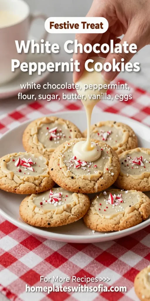 White Chocolate Peppermint Cookies