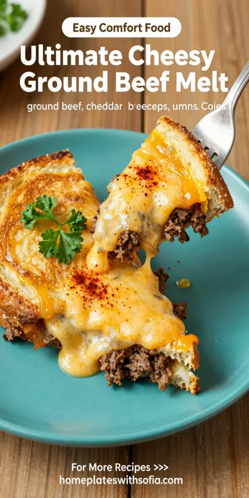 Ultimate Cheesy Ground Beef Melt