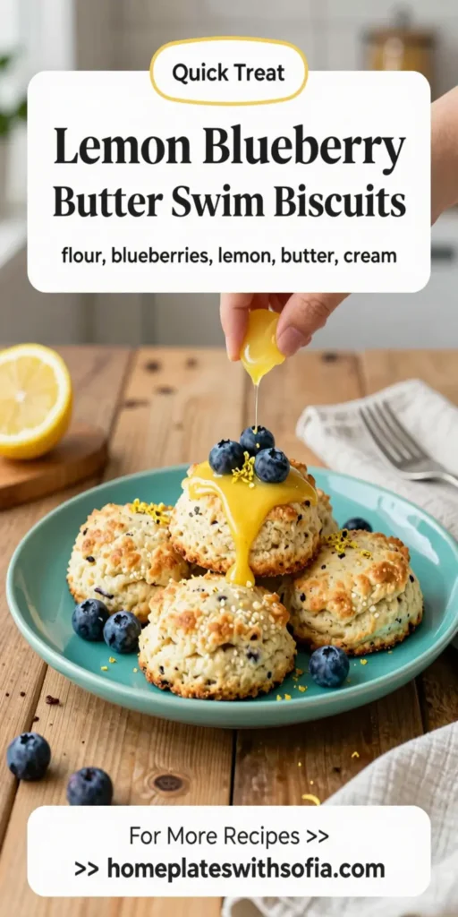 Lemon Blueberry Butter Swim Biscuits