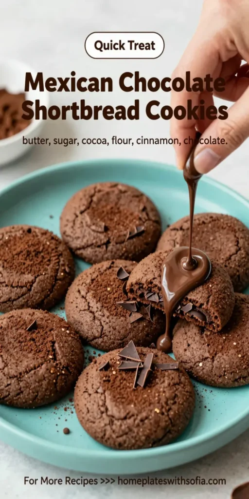 Mexican Chocolate Shortbread Cookies
