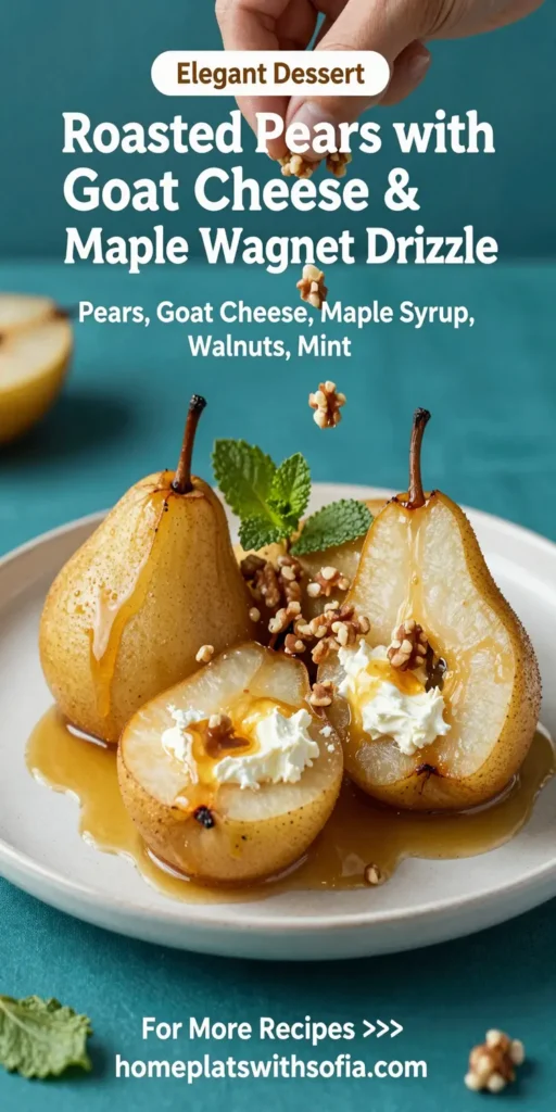 Roasted Pears with Goat Cheese & Maple Walnut Drizzle
